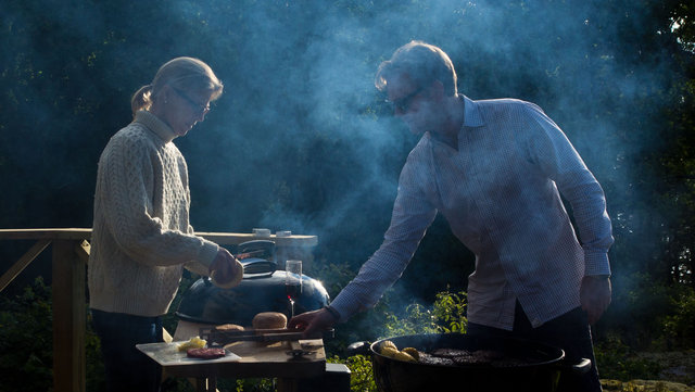 Grillparty i motljus